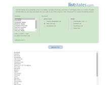 Tablet Screenshot of liststates.com